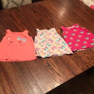 Lot of toddler girl tank tops, all are 4T